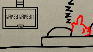 Famous Nap Exchange Screen telling the character to wake up to test out something